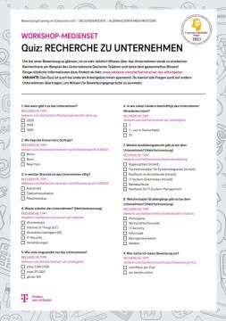 Text: Quiz: Recherche zu Unternehmen