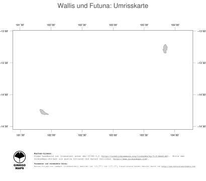 Karte: Landkarte Wallis und Futuna (Politische Staatsgrenzen)