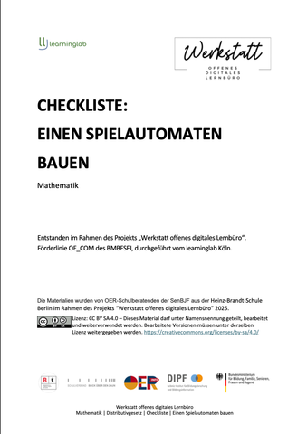Sonstiges: Einen Spielautomaten bauen: Checkliste