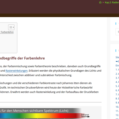 Unterrichtsplanung: Farbentheorie