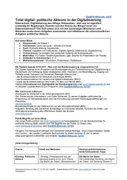 Unterrichtsbaustein: DigiBitS-Unterrichtseinheit: Total digital: politische Akteure in der Digitalisierung (odt)