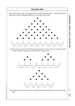 Arbeitsblatt: Das Galton-Brett (pdf)