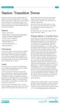 Unterrichtsbaustein: Wo geht´s hier weiter? - Stationsbeschreibung Transition Town
