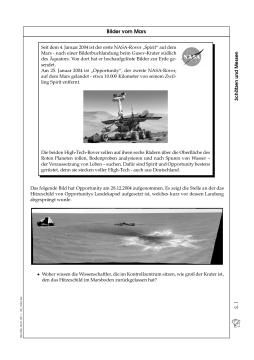 Arbeitsblatt: Bilder vom Mars (zip)