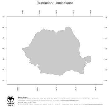 Karte: Landkarte Rumänien (Politische Staatsgrenzen)