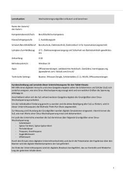 Unterrichtsbaustein: Wechselstromgrundgrößen erläutern und berechnen (ZIP-Datei)