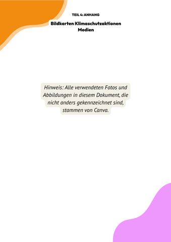 Unterrichtsbaustein: Bildkarten Klimaschutzaktionen Medien