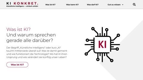 Webseite: KI KONKRET. Künstliche Intelligenz — einfach erklärt