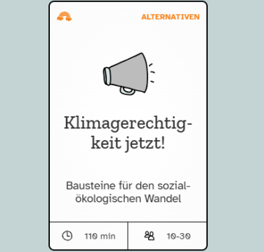 Webseite: Klimagerechtigkeit jetzt! | Methodenbeschreibung