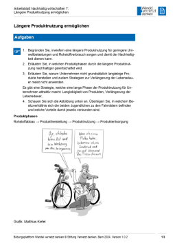 Arbeitsblatt: Modul 13 | Arbeitsblatt 7 "Längere Produktnutzung ermöglichen"