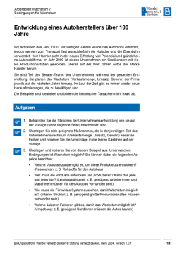 Arbeitsblatt: Modul 4 | Arbeitsblatt 7 "Bedingungen für Wachstum"