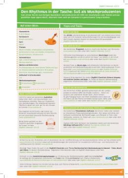 Unterrichtsbaustein: DigiBitS-Unterrichtseinheit: Den Rhythmus in der Tasche: Musikproduktion mit Apps (pdf)