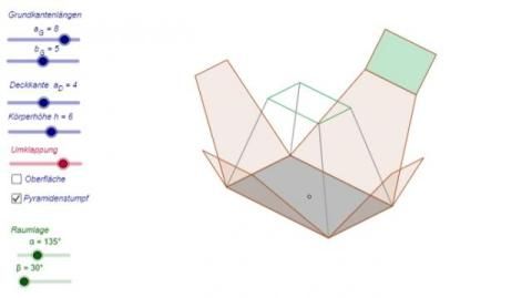 Interaktion: Netz eines Pyramidenstumpfs