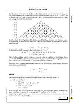 Sonstiges: Das Pascalsche Dreieck (zip)