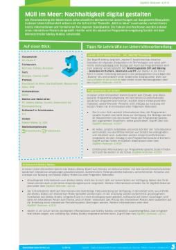 Unterrichtsbaustein: DigiBitS-Unterrichtseinheit: Müll im Meer: Nachhaltigkeit digital gestalten (pdf)