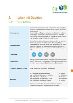 Unterrichtsbaustein: Lerneinheit 5.1 "Typ-1-Diabetes"