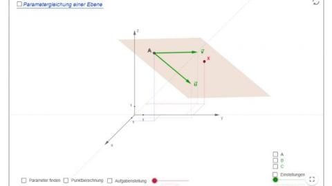 Interaktion: Parametergleichung einer Ebene