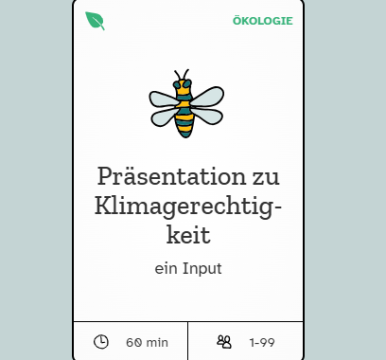 Webseite: Präsentation zu Klimagerechtigkeit | Methodenbeschreibung