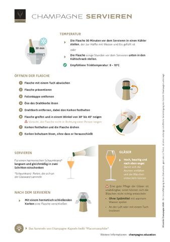 Arbeitsblatt: Champagne servieren